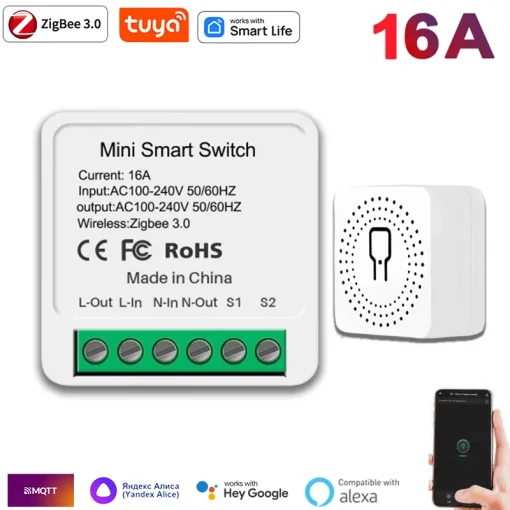 16A Tuya Zigbee 3.0 Мини умный DIY-выключатель