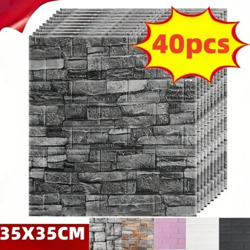 3D Самоклеющиеся кирпичные обои, 152040 шт.