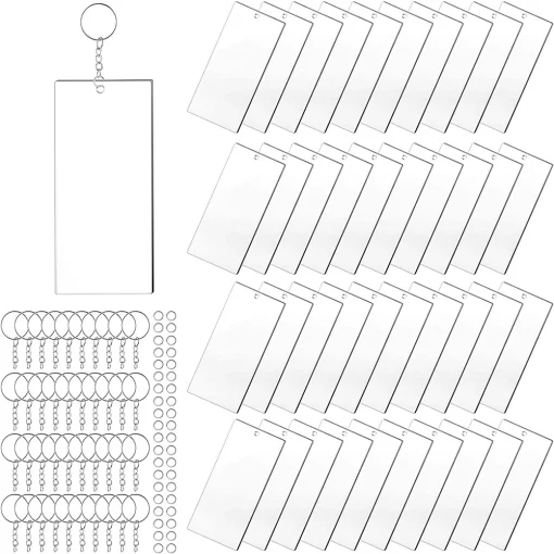 90 заготовок прозрачный акриловый брелок