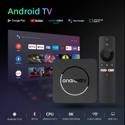 Q1 ATV Android 13 телевизионная приставка Smart TV