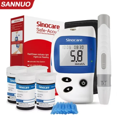 Sannuo Sinocare Safe ACCU2 глюкометр для измерения уровня сахара в крови