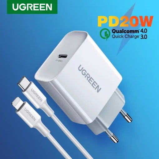 UGREEN Зарядное устройство Quick Charge 4.0 3.0 QC PD 20 Вт