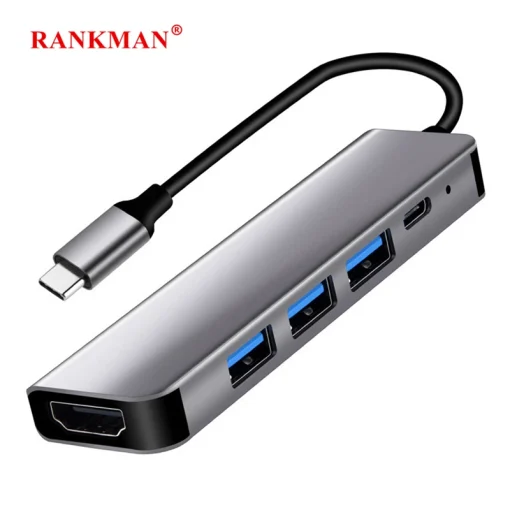 USB-C Hub c HDMI-совместимым на 4K USB 3.0 2.0 c зарядкой PD Type C