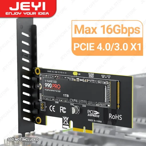 Адаптер JEYI M.2 NVME SSD для PCIE X1,