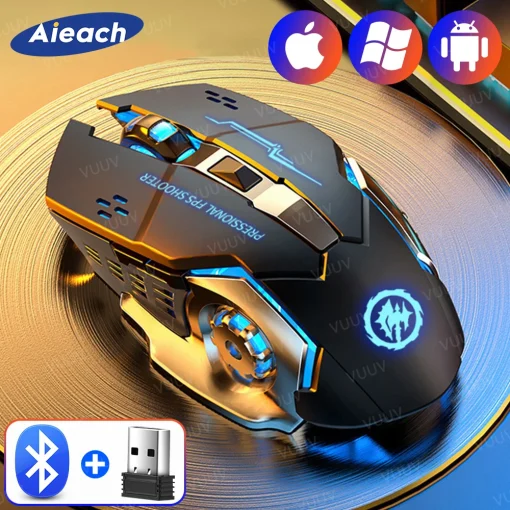 Беспроводная мышь AIEACH Bluetooth для игр