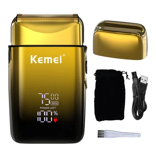 Бритва Kemei TX10 с дисплеем, перезаряжаемая