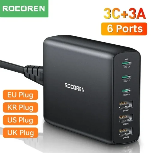 Зарядное устр-во Rocoren 100 Вт, USB типа C