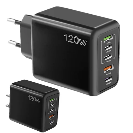 Зарядное устройство PD 120 Вт, 5 портов USB