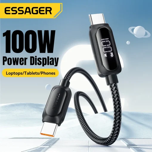 Кабель Essager 100 Вт USB Type-C 5A PD