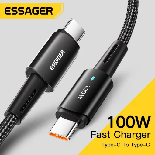 Кабель Essager USB-C 100 Вт PD QC 4.0 3.0