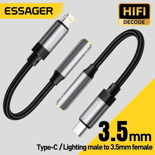 Кабель Essager c разъёма Type-C на 3,5 мм Mini-Jack