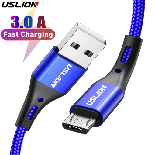 Кабель USLION 3A Micro USB для быстрой зарядки