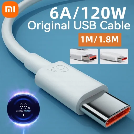 Кабель Xiaomi 6A USB Type C, 120 Вт