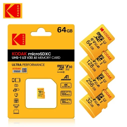 Карта памяти Kodak Micro SD 32GB 64GB 128GB 256GB