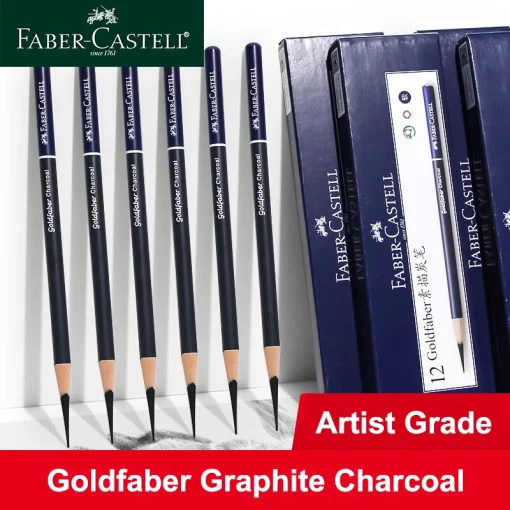 Набор угольных графитных карандашей Faber Castell Goldfaber