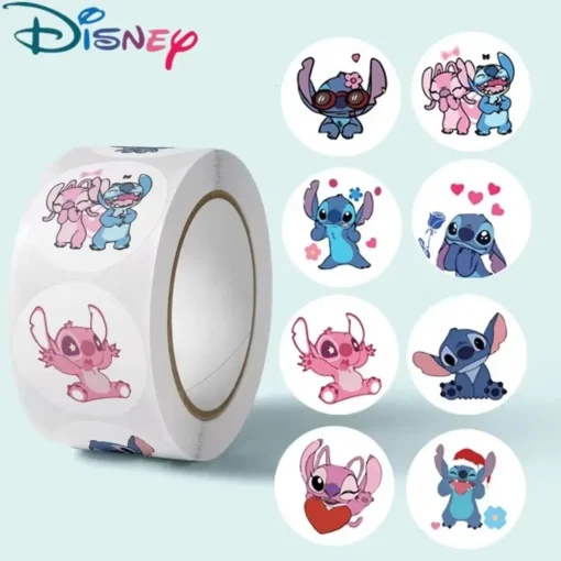 Наклейки Disney Stitch «Kawai» 500 шт.