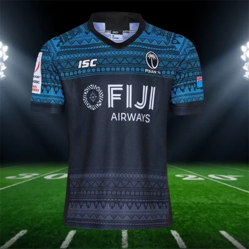 Новая футболка регби 2024 мужская нагрудная майка Fiji 7S