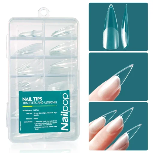 Ногти Nailpop 120 шт. короткие миндалевидные, квадратные