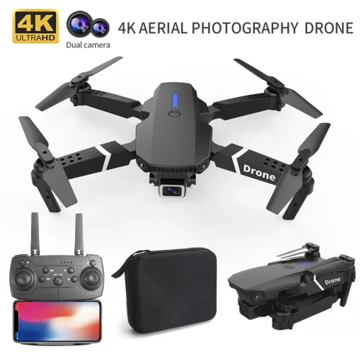 Профессиональный дрон E88 4K Широкоугольная HD 1080P камера Wifi FPV