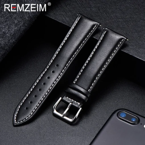 Ремешок для часов из мягкой кожи REMZEIM Calfskin 18 мм 20 мм