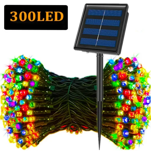 Светодиодные гирлянды на солнечной батарее 300 LED