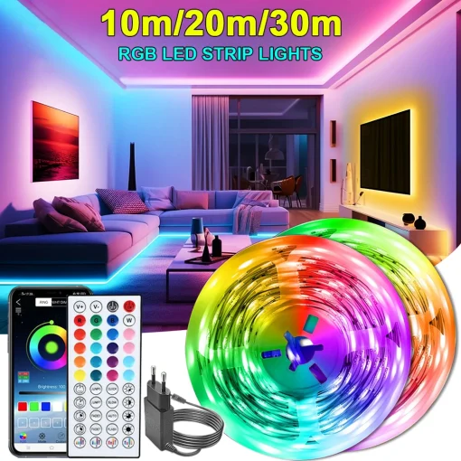 Светодиодные ленты 10 м 20 м 30 м Светодиодные ленты RGB для синхронизации с музыкой