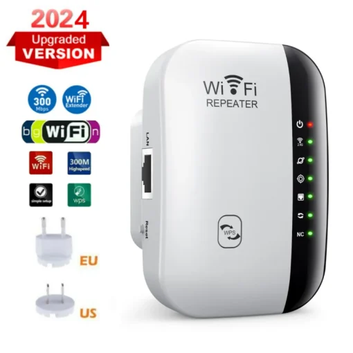 Усилитель WiFi-сигнала 300 м, роутер EU US