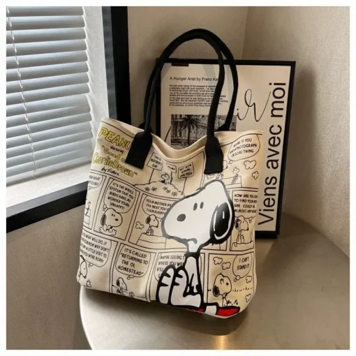 Холщовая сумка с вместительной женской сумкой Fashion Cartoon Snoopy