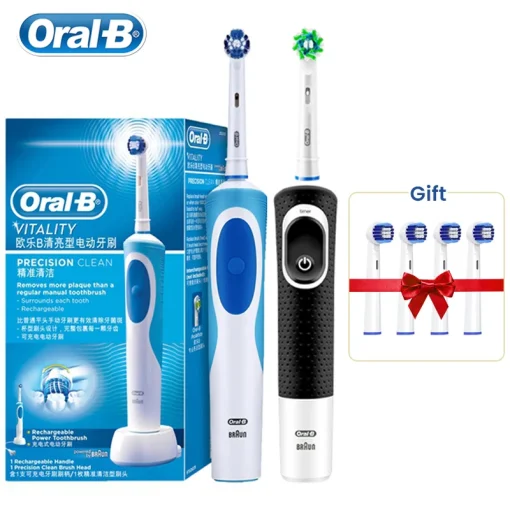 Электрическая зубная щетка Oral-B вращение вибрация