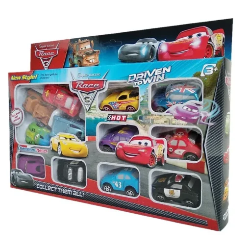 12шт Disney Pixar Cars Молния Маккуин Джексон Шторм Мэтр Модель из ПВХ игрушечный автомобиль для детского подарка на день рождения