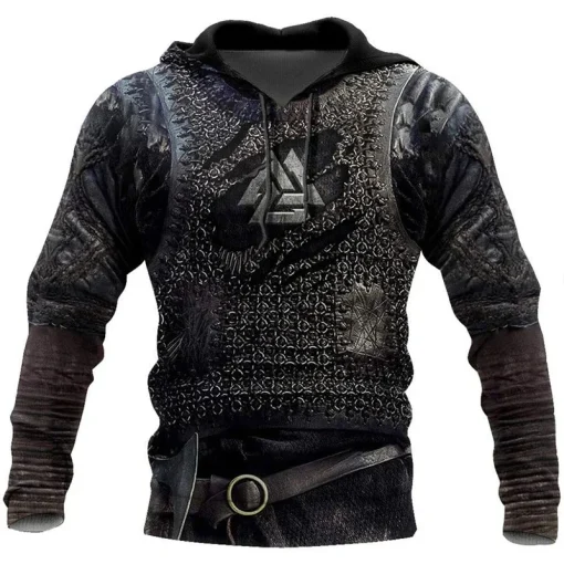 2024 New Hoodie 3d Viking