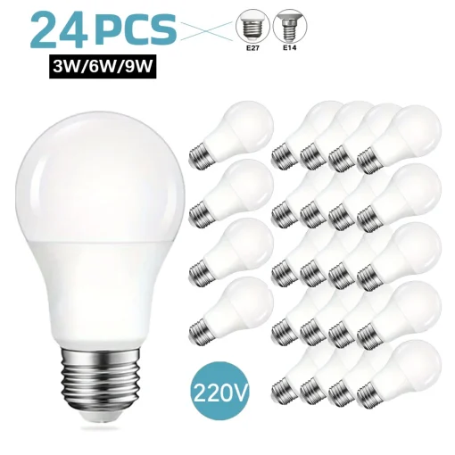 24шт светодиодные лампочки E27E14 LED