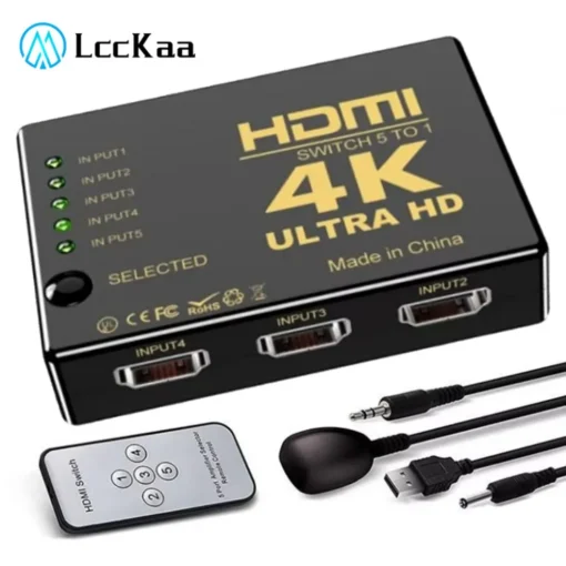 5x1 HDMI-коммутатор 4K с ИК-дистанционным управлением