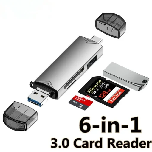 6 в 1 Otg Type-C Card Reader