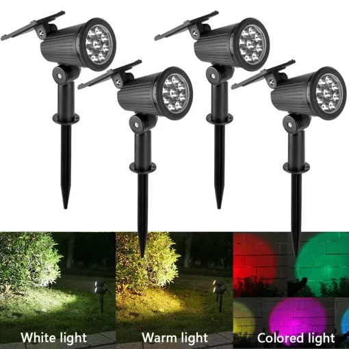 9 светодиодный солнечный светильник для ландшафта 9 LED Solar Spot Light Outdoor Waterproof Spotlights Solar Garden Lights Landscape Lighting Decoration Pathway Lawn Lamp