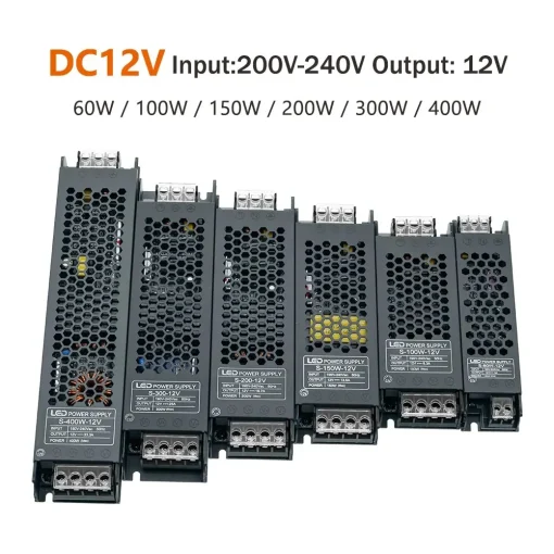 AC190-240V DC12V 24V светодиодный трансформатор