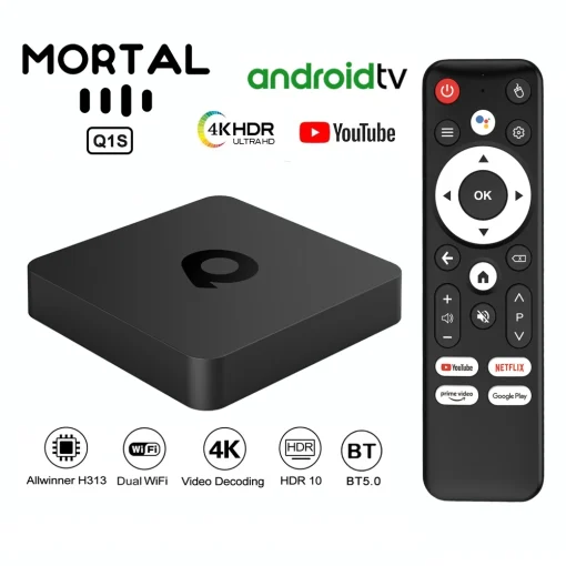 Android TV Box AllwinnerH313 Версия Мортал Q1 S 4K