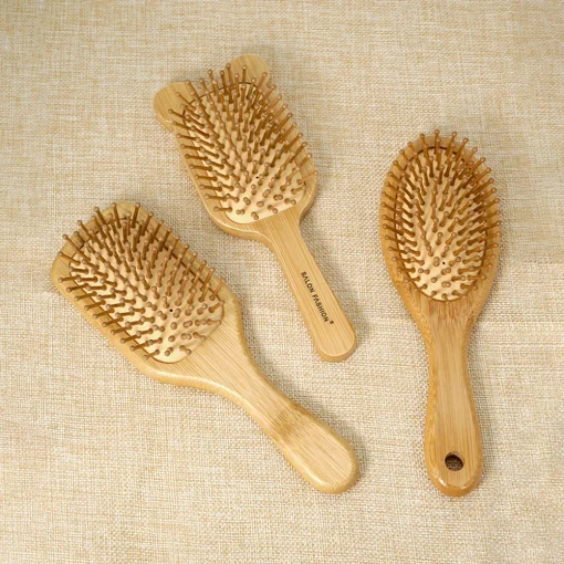 Bamboo Hair Brush Air Bag Wide Teeth Bamboo Combs