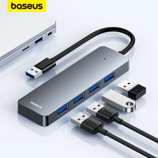 Baseus USB-конц 4 порта ABS концентратор USB 3.0