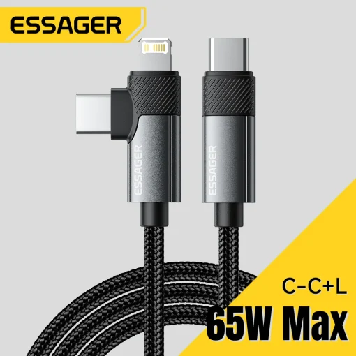 Essager 2 в 1 USB Type C-кабель