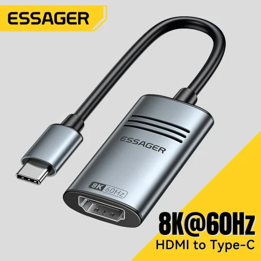 Essager HDMI ל-USB Type C מתאם עבור iPhoneMacBook ProAiriPadSamsung Galaxy