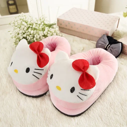 Hello Kitty из хлопка, теплые тапочки, аниме Sanrio