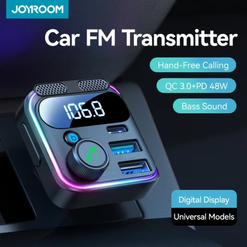 JOYROOM Автомобильный адаптер передатчика FM Bluetooth 5.3