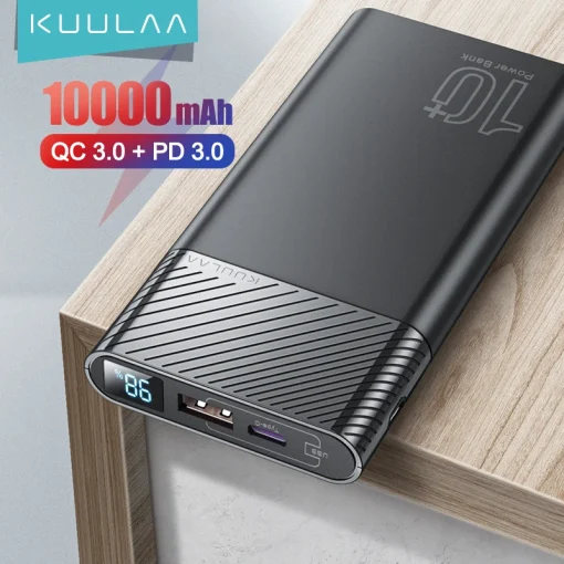 KUULAA Банк питания 10000mAh QC PD