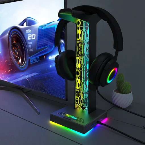 RGB-наушники подставка игровая, 10 эффектов освещения