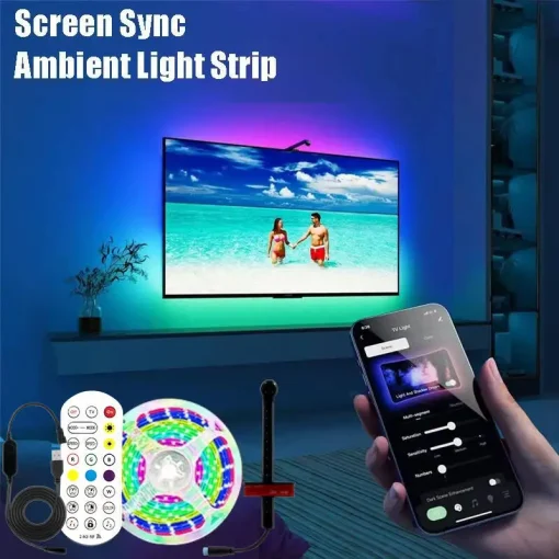 Rgbic Usb Led Лента с подсветкой, с камерой для Smart TV, Ambilight, 5В синхронизатор, Color App, управление, игровое погружение