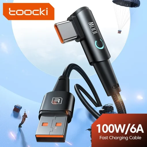 Toocki 6A Кабель USB C 90 градусов