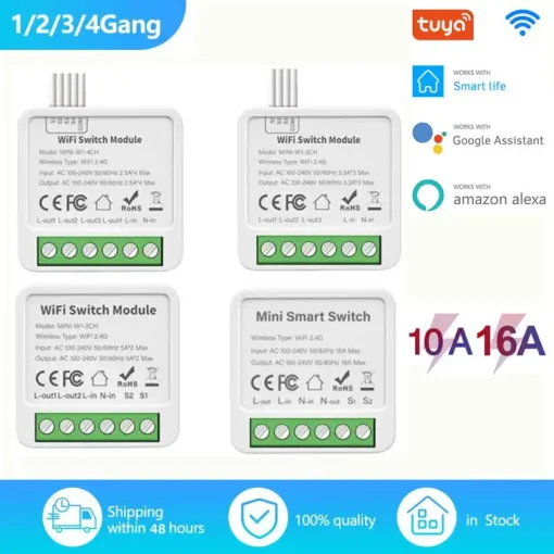 Tuya WiFi Smart Switch 1-4 канала