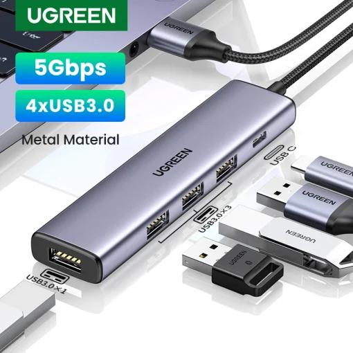 UGREEN USB-C хаб на 4 разъёма USB Type C