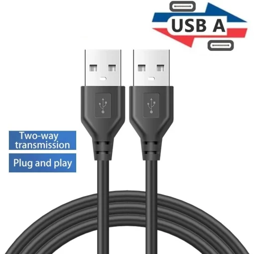 USB A пап. - USB пап. двойной удлинительный кабель USB2.0